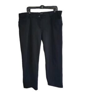 Eileen Fisher Stretch Ankle Pants Women's Size XL Black Pockets Career‎ Office